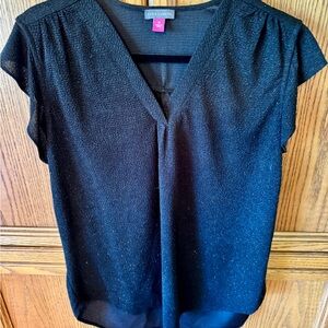 Vince Camuto Sparkling Black Blouse